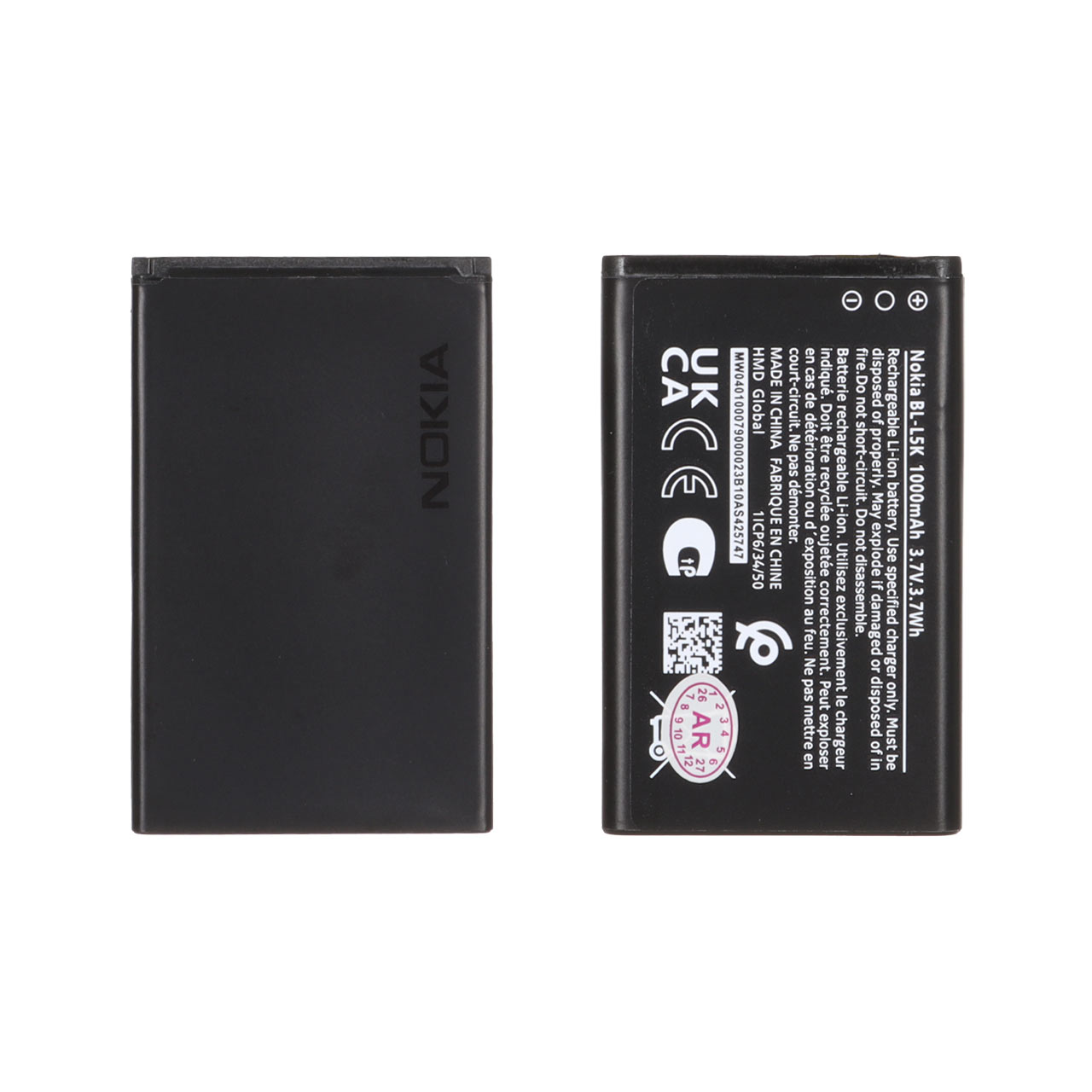 باتری موبایل Nokia مدل BL-L5K با ظرفیت 1000mAh - اصلی (گارانتی 6 ماهه آرنا)